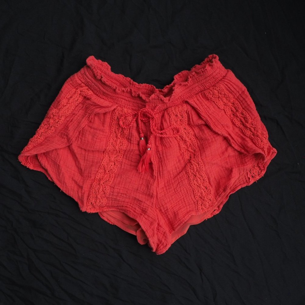 Lace Shorts with Drawstring & Toggles